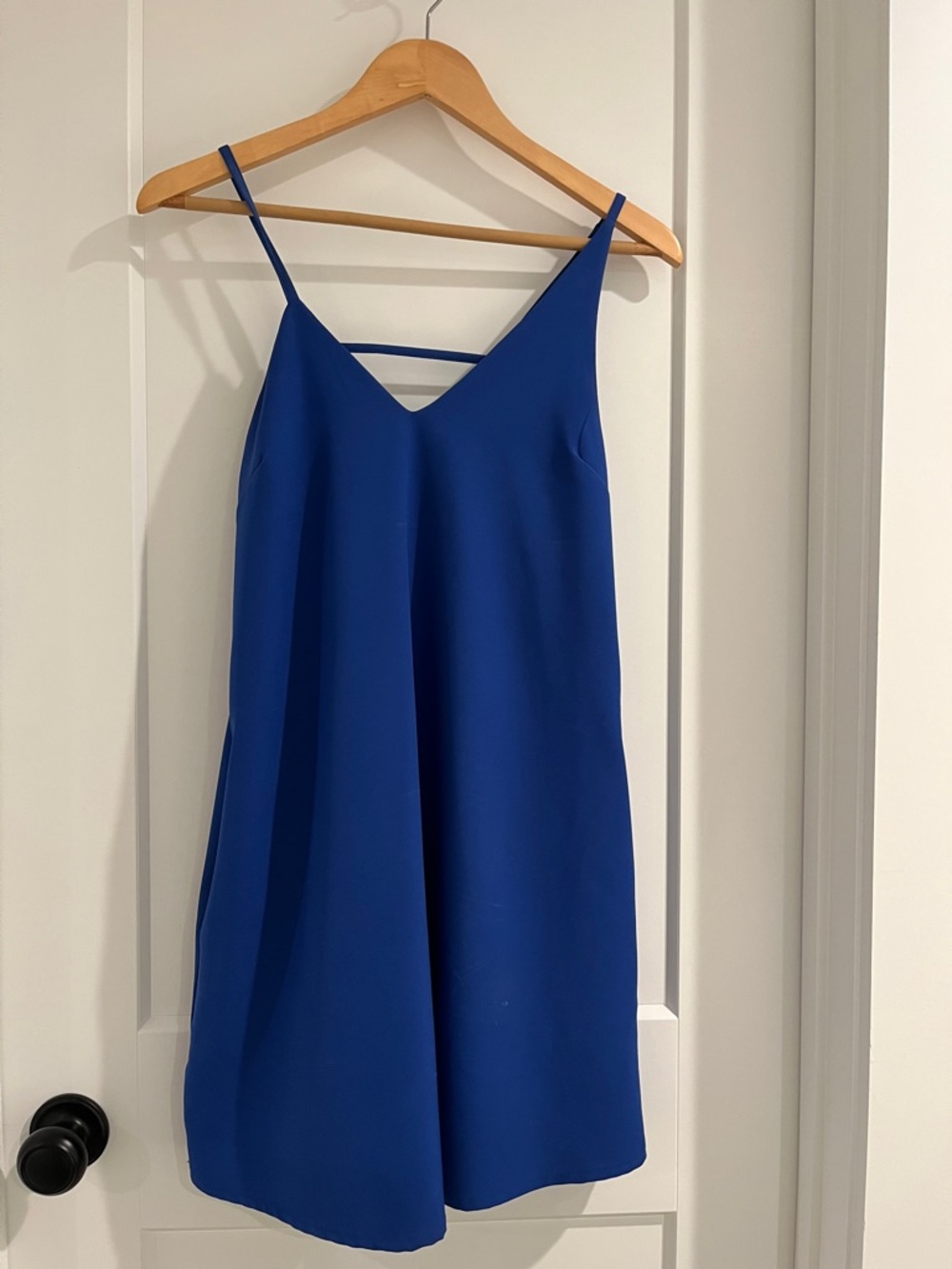 fab'rik Cobalt Blue Spaghetti Strap Midi Dress